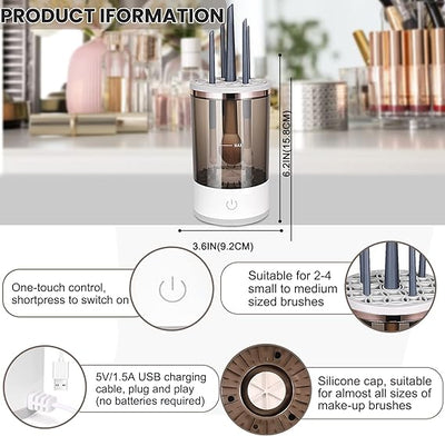 Electric Makeup Brush Cleaner – Clean & Dry in Seconds!